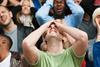 Disappointed football fans