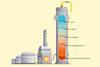 A fractional distillation tower