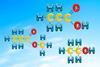 An image of organic chemical structures using balloons