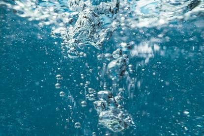 Bubbles of different sizes in water